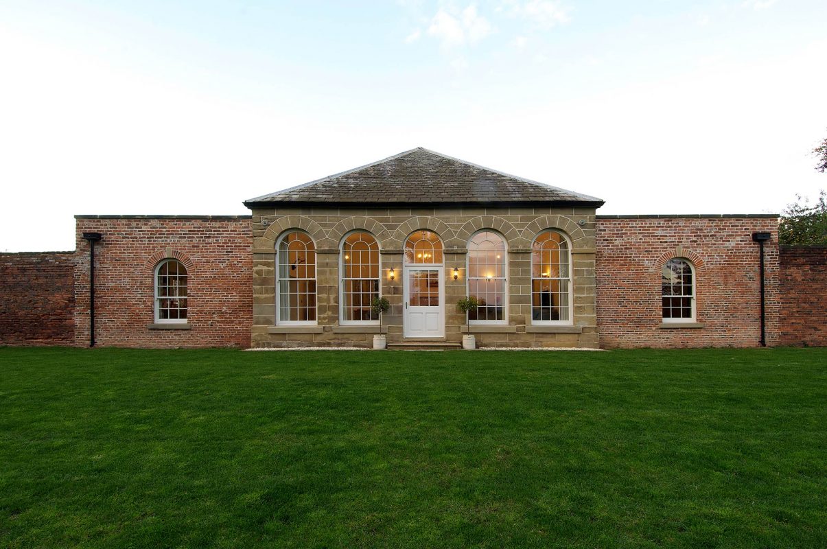 arched timber sash windows